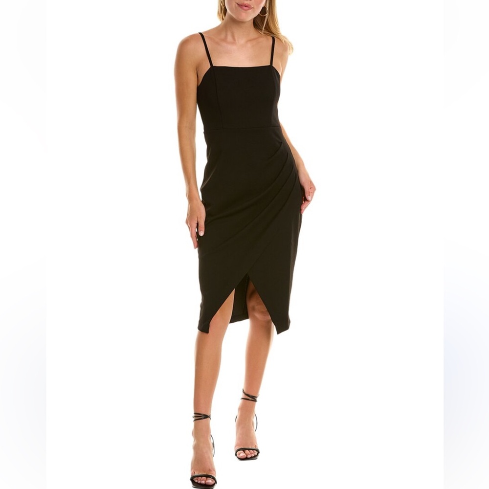 Laundry by Shelli Segal Square Neck Midi Dress Size 6 NWT